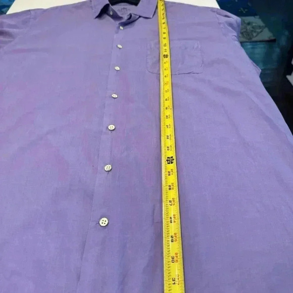 Peter Millar seaside collection men’s button up shirt lavender size XL - Picture 9 of 10